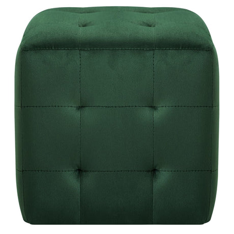 Vidaxl poef 2 st 30x30x30 cm fluweel groen