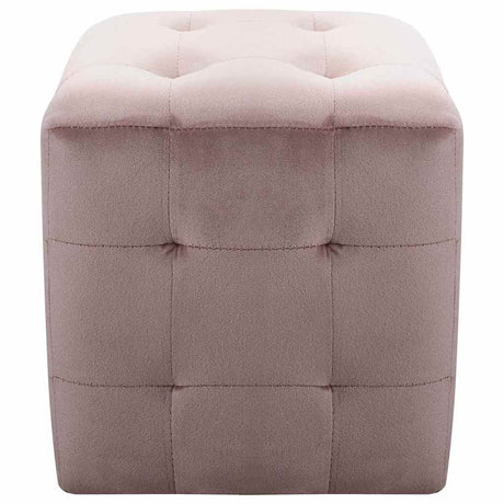 Vidaxl poef 2 st 30x30x30 cm fluweel roze