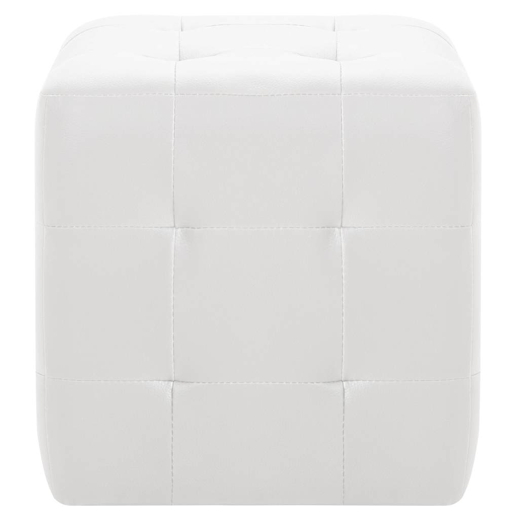 Vidaxl poef 2 st 30x30x30 cm kunstleer wit