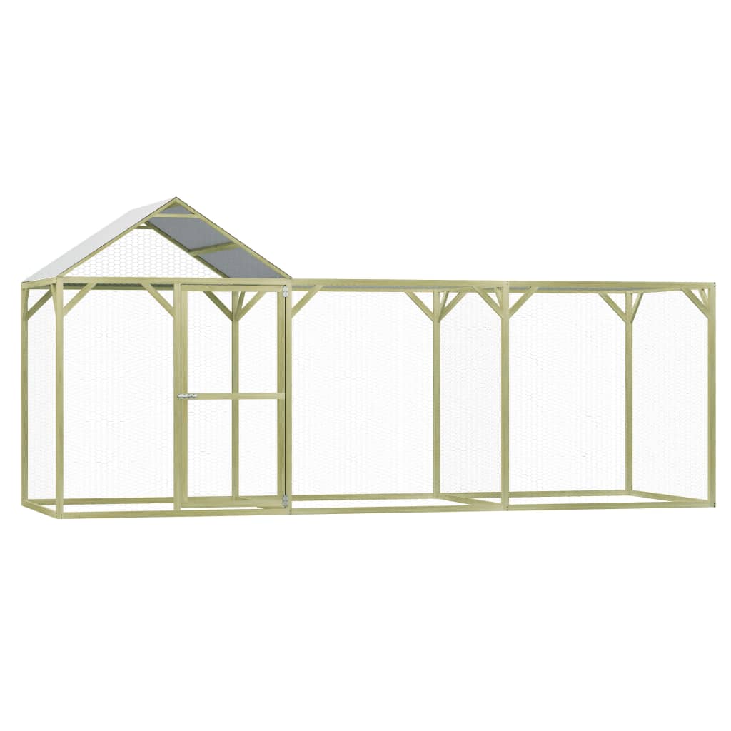 Vidaxl Chicken Coop 4.5x1.5x2 M impregnert furu