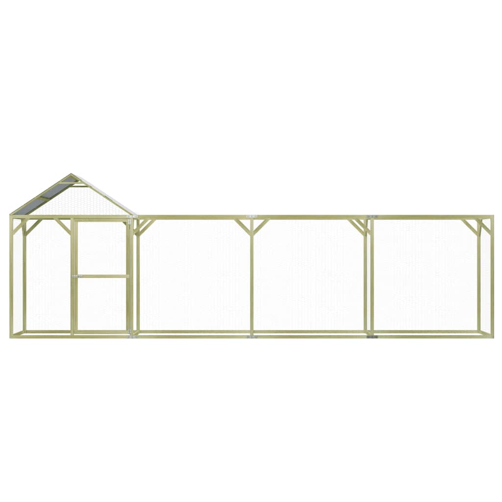 Vidaxl Poulet coop 6x1.5x2 m Imprreggnéiert Pine