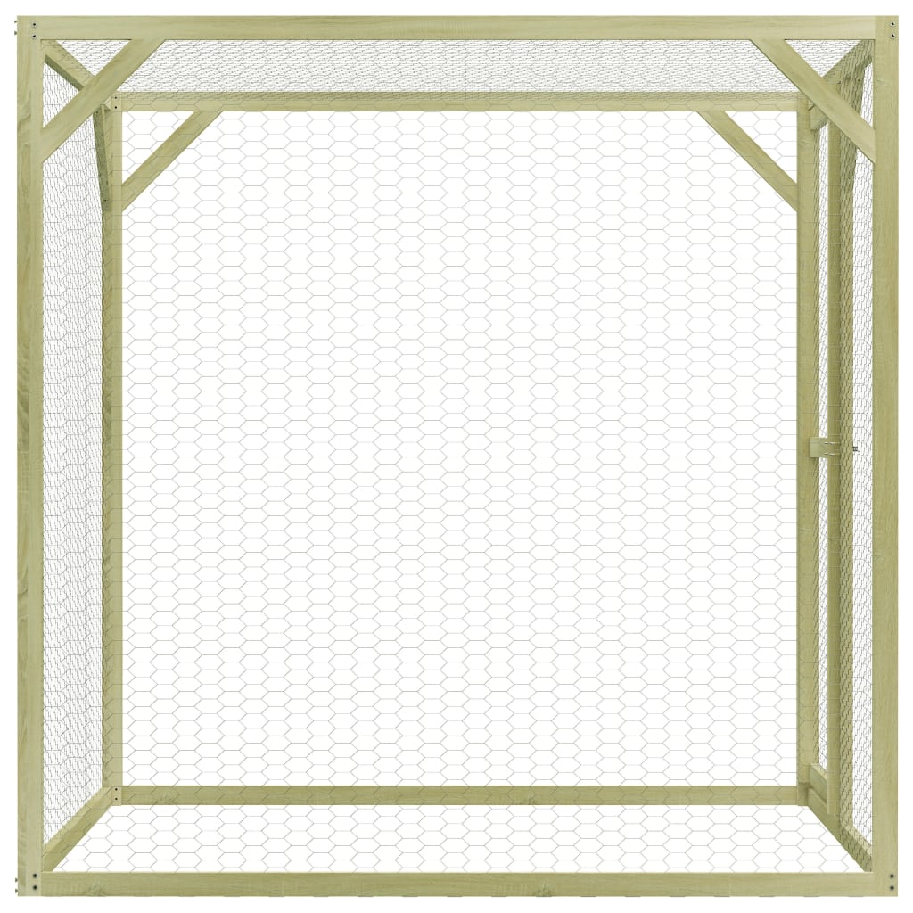 Vidaxl Chicken Coop 1.5x1.5x1,5 m Pinna impregnata