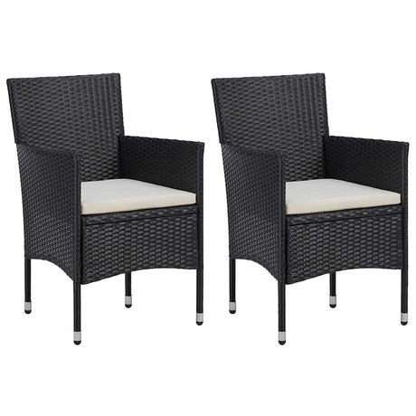 Vidaxl tuinstoelen 2 st poly rattan zwart