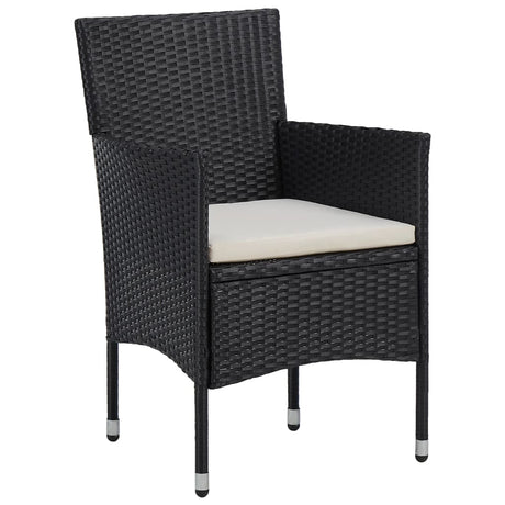 Vidaxl tuinstoelen 2 st poly rattan zwart