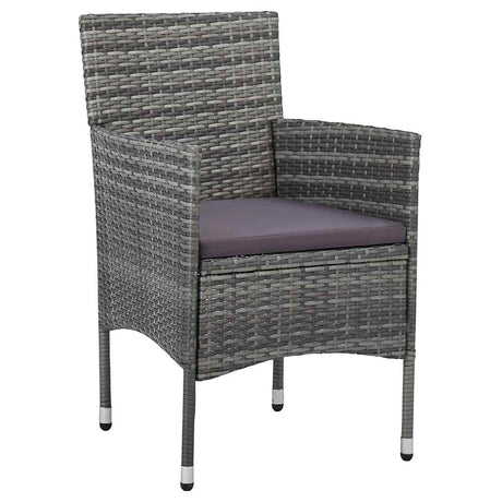 Vidaxl tuinstoelen 2 st poly rattan grijs