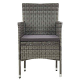 Vidaxl tuinstoelen 2 st poly rattan grijs