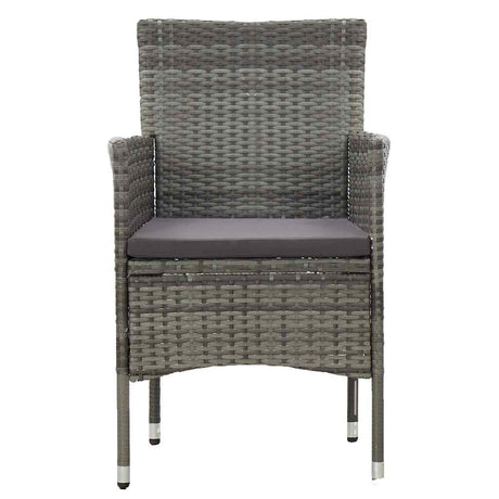 Vidaxl tuinstoelen 2 st poly rattan grijs