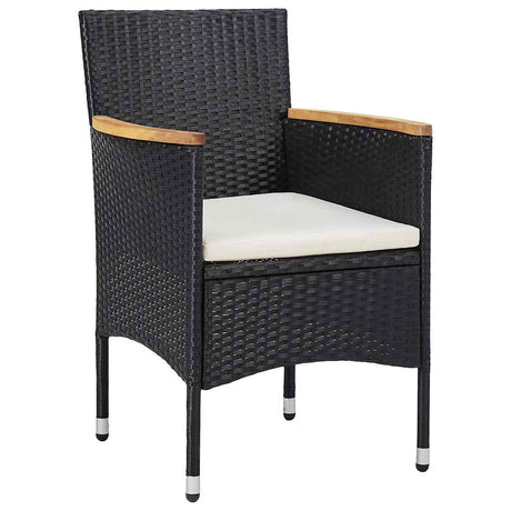 Vidaxl tuinstoelen 2 st poly rattan zwart