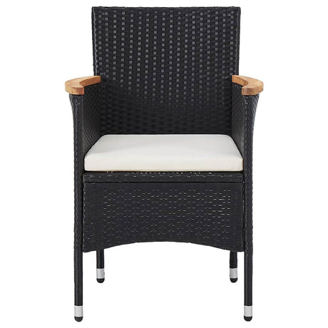 Vidaxl tuinstoelen 2 st poly rattan zwart
