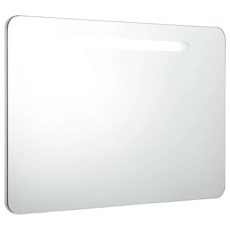 Vidaxl badkamerkast met spiegel led 80x9,5x55 cm