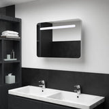 Vidaxl badkamerkast met spiegel led 80x9,5x55 cm