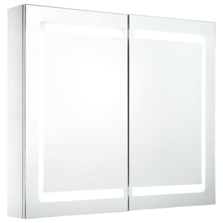 Vidaxl badkamerkast met spiegel en led 80x12,2x68 cm