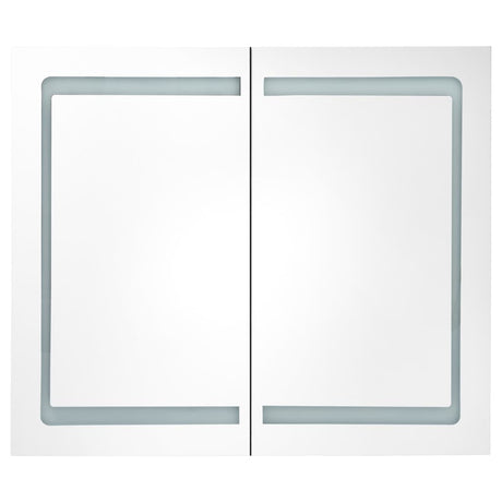 Vidaxl badkamerkast met spiegel en led 80x12,2x68 cm