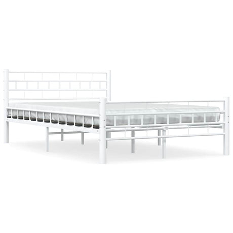 Vidaxl bedframe metaal wit 140x200 cm