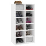 VIDAXL -Schuhregal 54x34x100,5 cm verarbeitetes Holz weiß