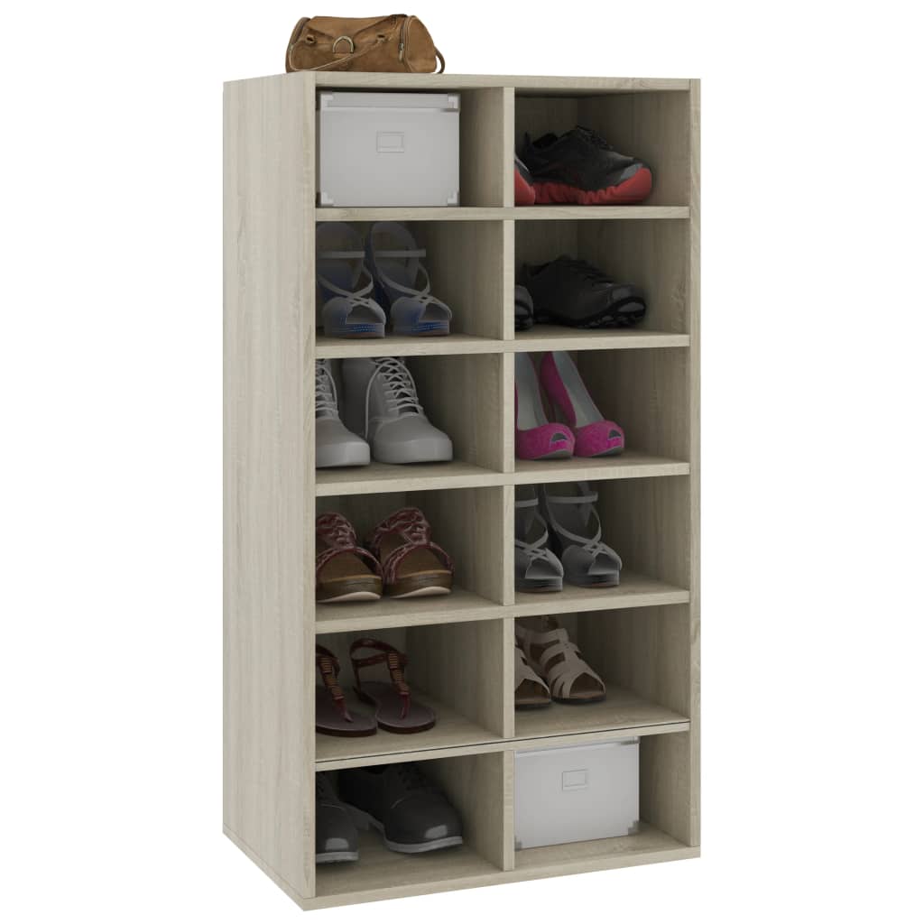 Rack à chaussures Vidaxl 54x34x100.5 cm Bois de chêne sonoma coloré