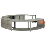 Vidaxl HottUb-Ombouw Poly Rattan Grey