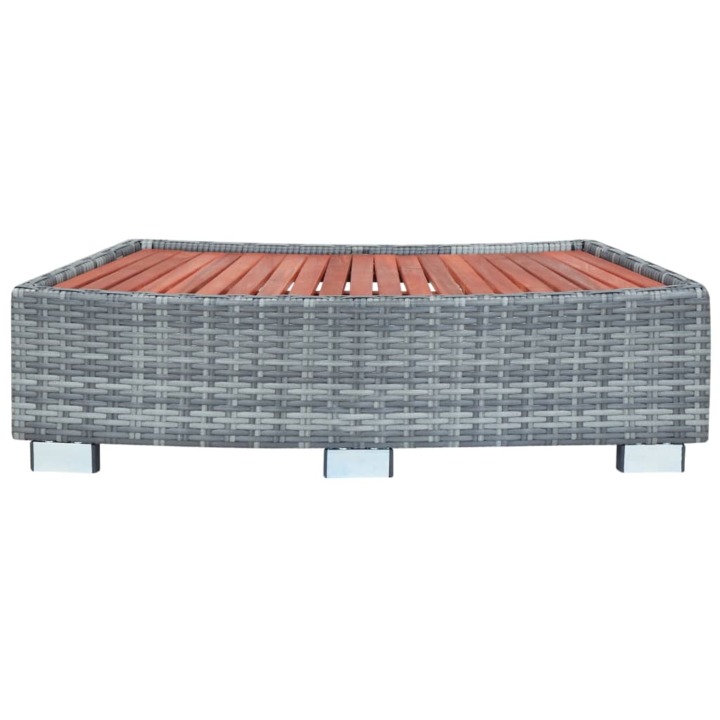 Vidaxl Splash 92x45x25 cm Poly Rattan Gray