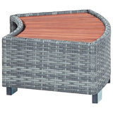 Vidaxl splash 92x45x25 cm Poly Rattan Gray