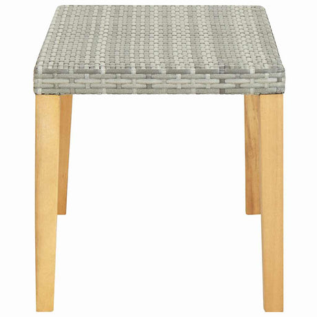 Vidaxl tuinbank 120 cm poly rattan en massief acaciahout grijs