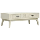 Vidaxl salontafel met 2 lades 110x50x40 cm bewerkt hout grijs