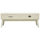 Vidaxl salontafel met 2 lades 110x50x40 cm bewerkt hout grijs
