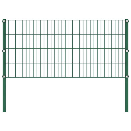 Vidaxl schuttingpaneel met palen ijzer 349x80 cm groen