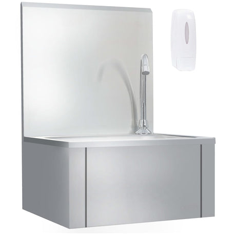 VIDAXL -Waschbecken mit Tap- und Seifspender Edelstahl