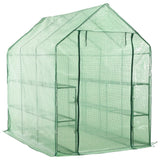 Vidaxl Walk -in Greenhouse z 12 półkami 143x214x196 cm Steel