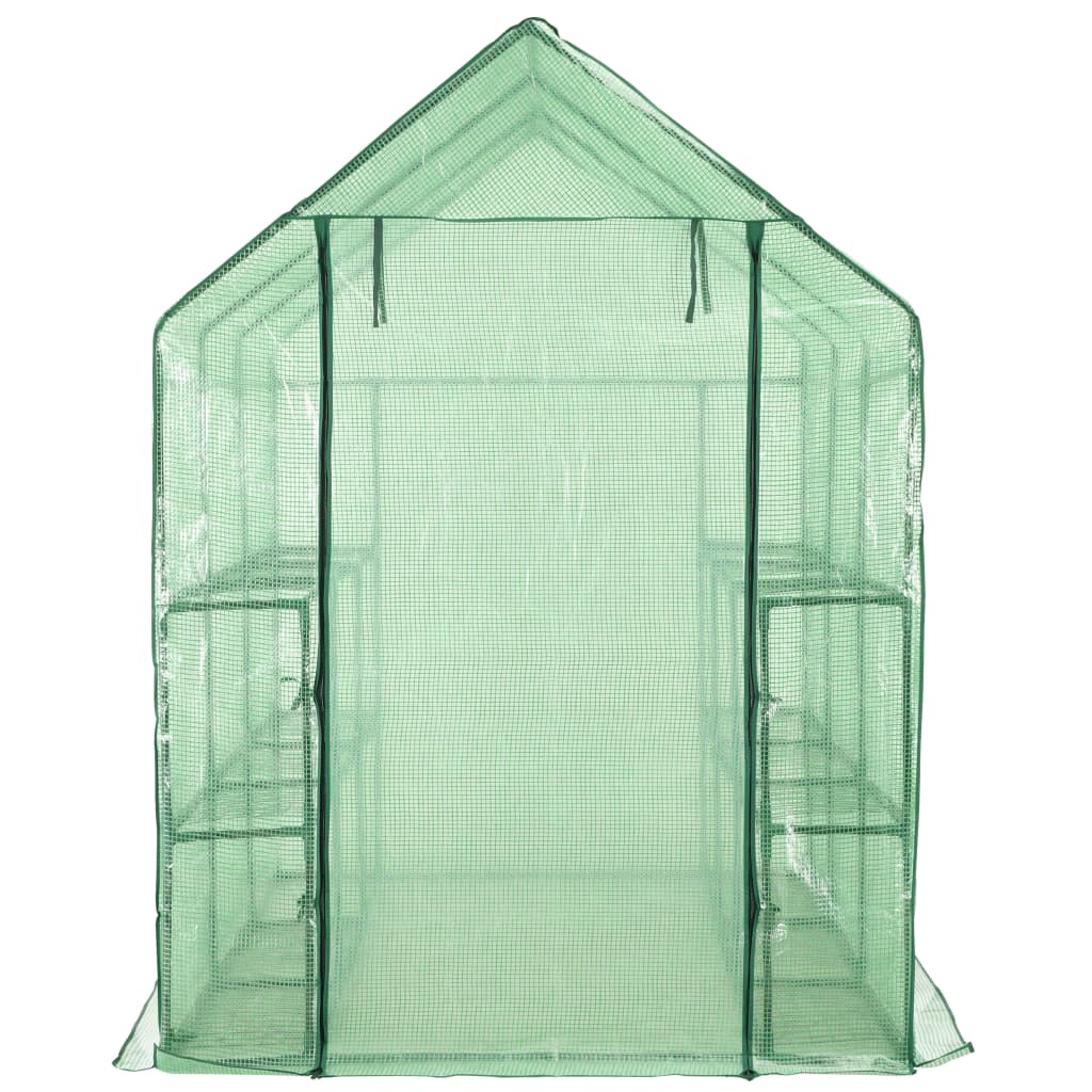 Vidaxl Walk -in Greenhouse z 12 półkami 143x214x196 cm Steel