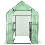 Vidaxl Walk -in Greenhouse z 12 półkami 143x214x196 cm Steel