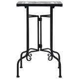 Vidaxl side table mosaic ceramic black and white