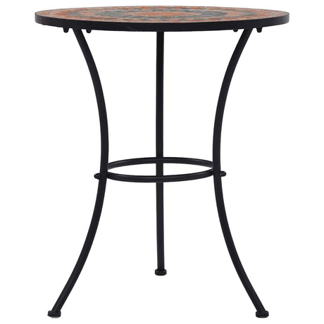 Vidaxl bistrotafel mozaïek 60 cm keramiek oranje en grijs
