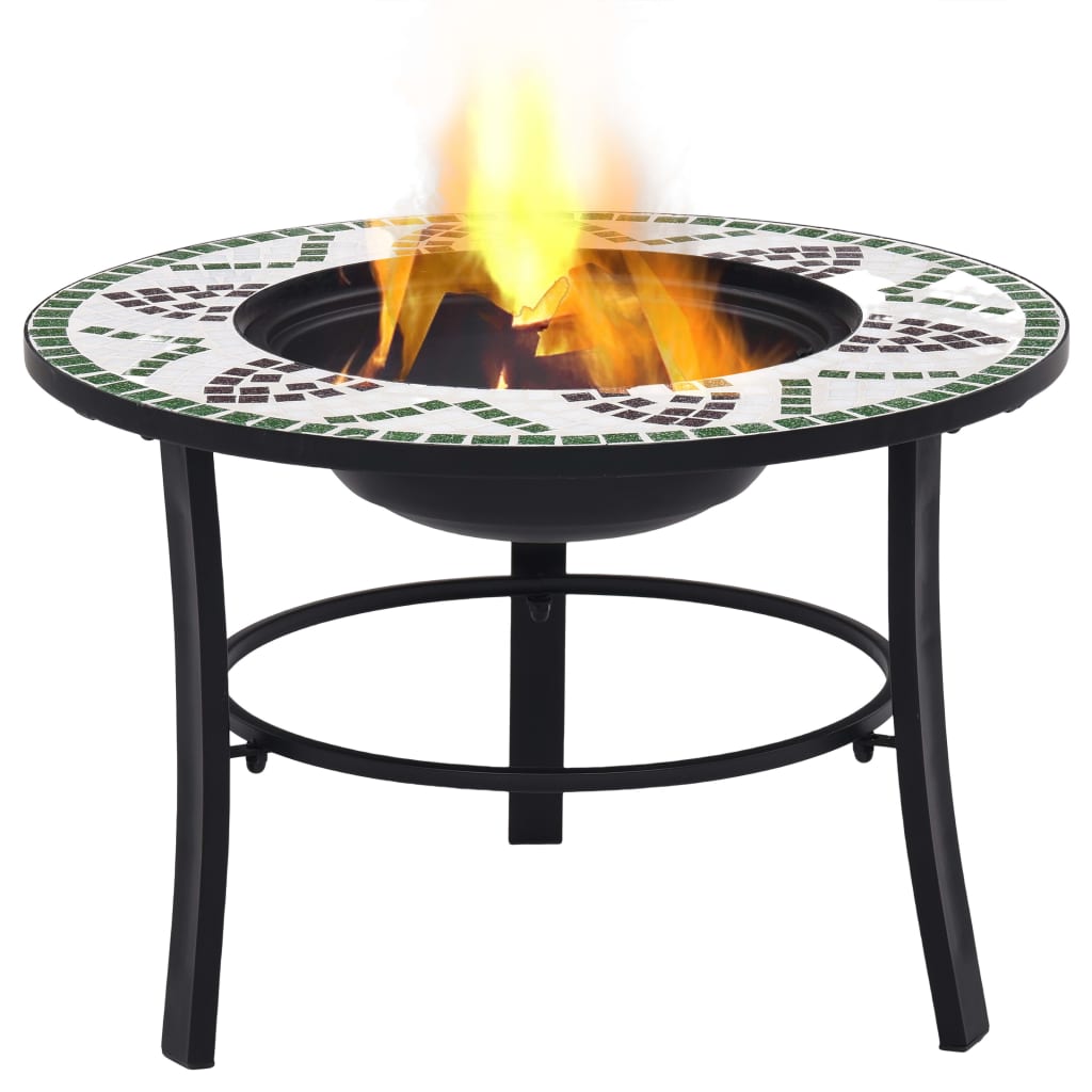 Vidaxl Fire Bowl Mosaic 68 cm de cerámica verde