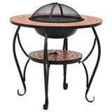 VIDAXL FIRE TABELLE MOSAIC 68 cm Keramik Terrakotta -gelenkt