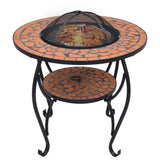 Vidaxl Fire Table Mosaic 68 cm Cerracotta en céramique -colore