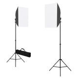 VIDAXL Professional Studiol Lamps 2 ST 40x60 cm jeklena črna