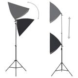 VIDAXL Professional Studiol Lamps 2 ST 40x60 cm jeklena črna