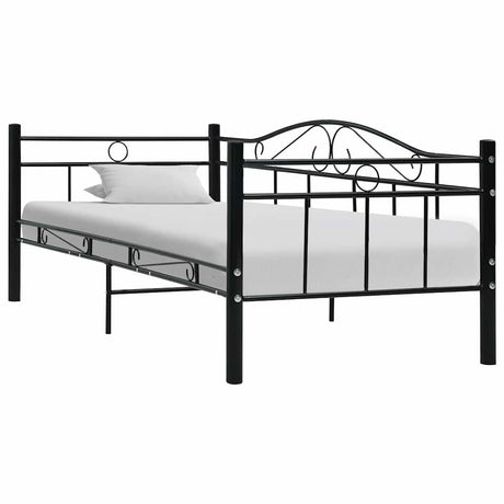 Vidaxl bedbank metaal zwart 90x200 cm