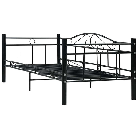 Vidaxl bedbank metaal zwart 90x200 cm