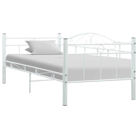 Vidaxl bedbank metaal wit 90x200 cm