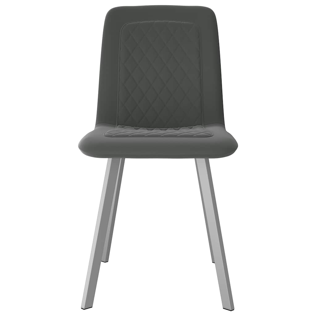 Vidaxl eetkamerstoelen 2 st fluweel grijs