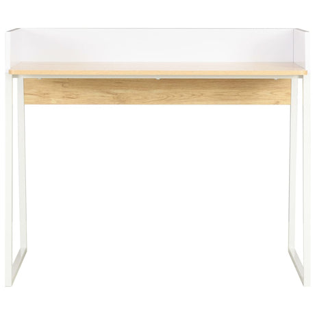 Vidaxl bureau 90x60x88 cm wit en eikenkleurig