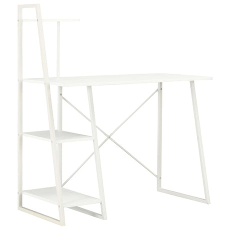 Vidaxl bureau met schappen 102x50x117 cm wit