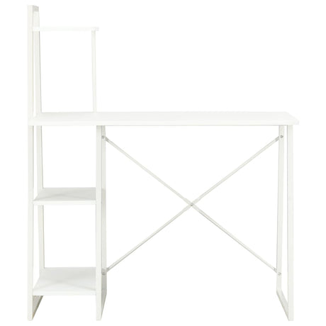 Vidaxl bureau met schappen 102x50x117 cm wit