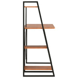 Vidaxl bureau met schappen 102x50x117 cm zwart en bruin