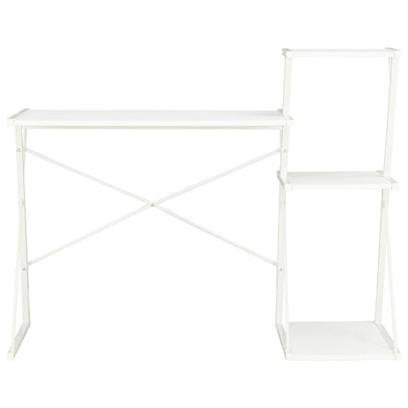 Vidaxl bureau met schap 116x50x93 cm wit