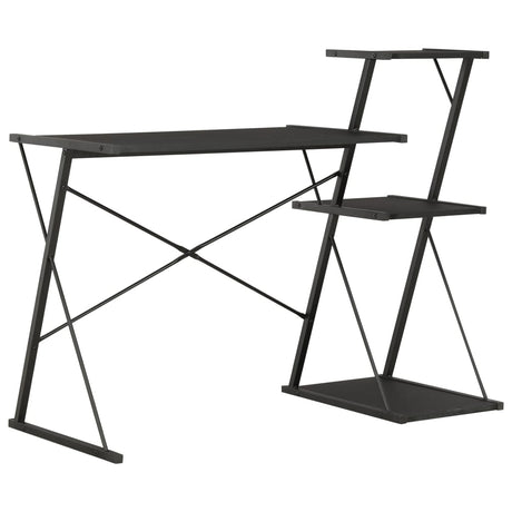 Vidaxl bureau met schap 116x50x93 cm zwart