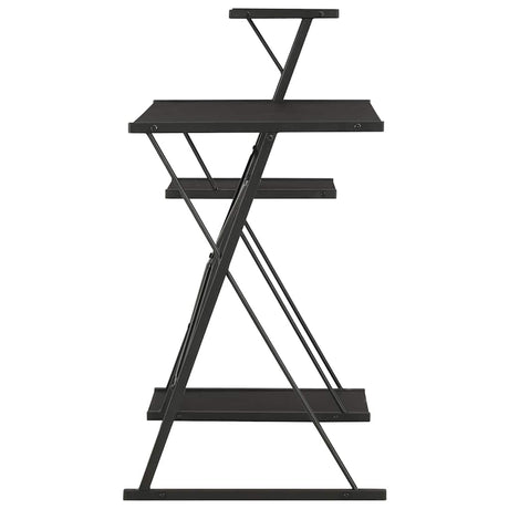 Vidaxl bureau met schap 116x50x93 cm zwart