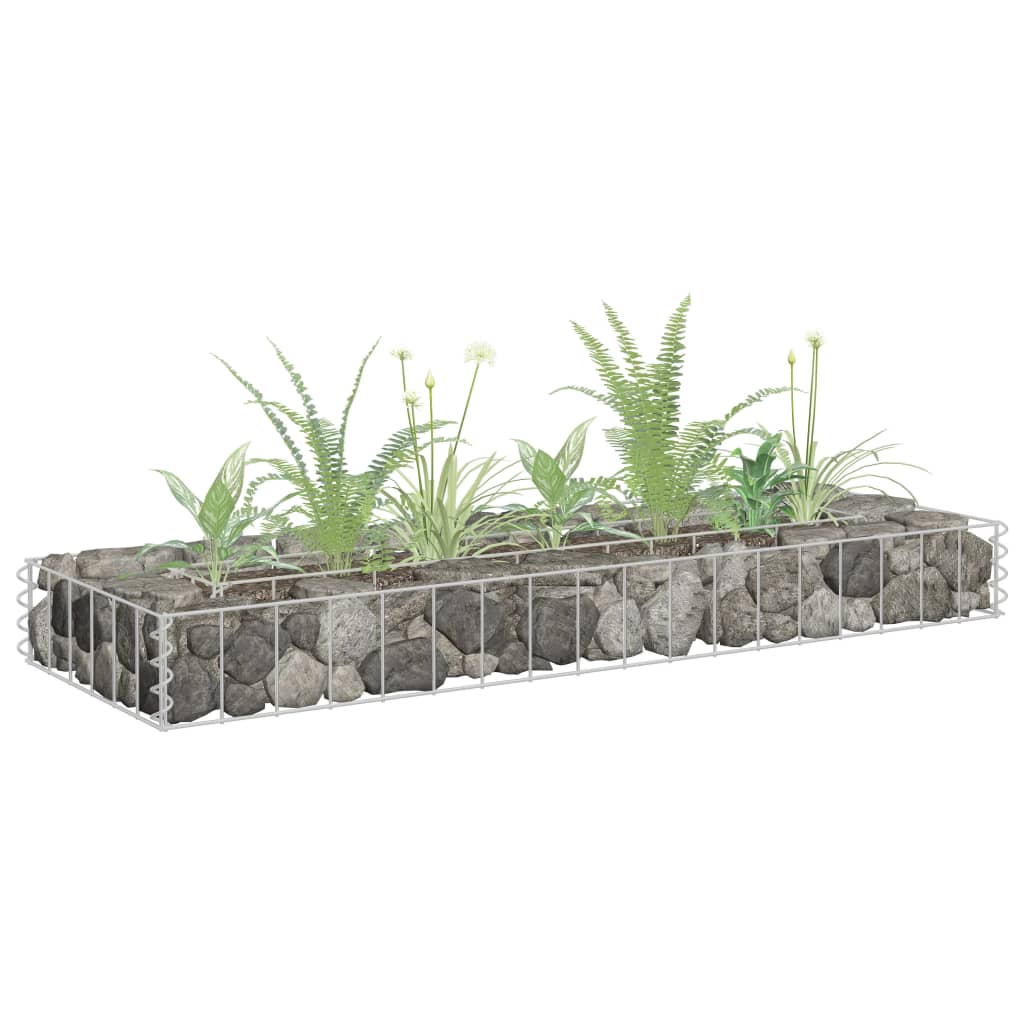 Plantador Vidaxl Gabion Insentado 90x30x10 cm de acero galvanizado